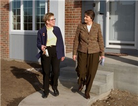 Helen and Sheree at Hogue new construction